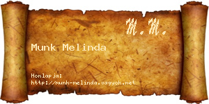 Munk Melinda névjegykártya