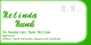 melinda munk business card